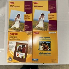 Matte Photo Paper. 4 Unopened Packages. 8.5 X 11”. Staples And Kodak. Free Ship