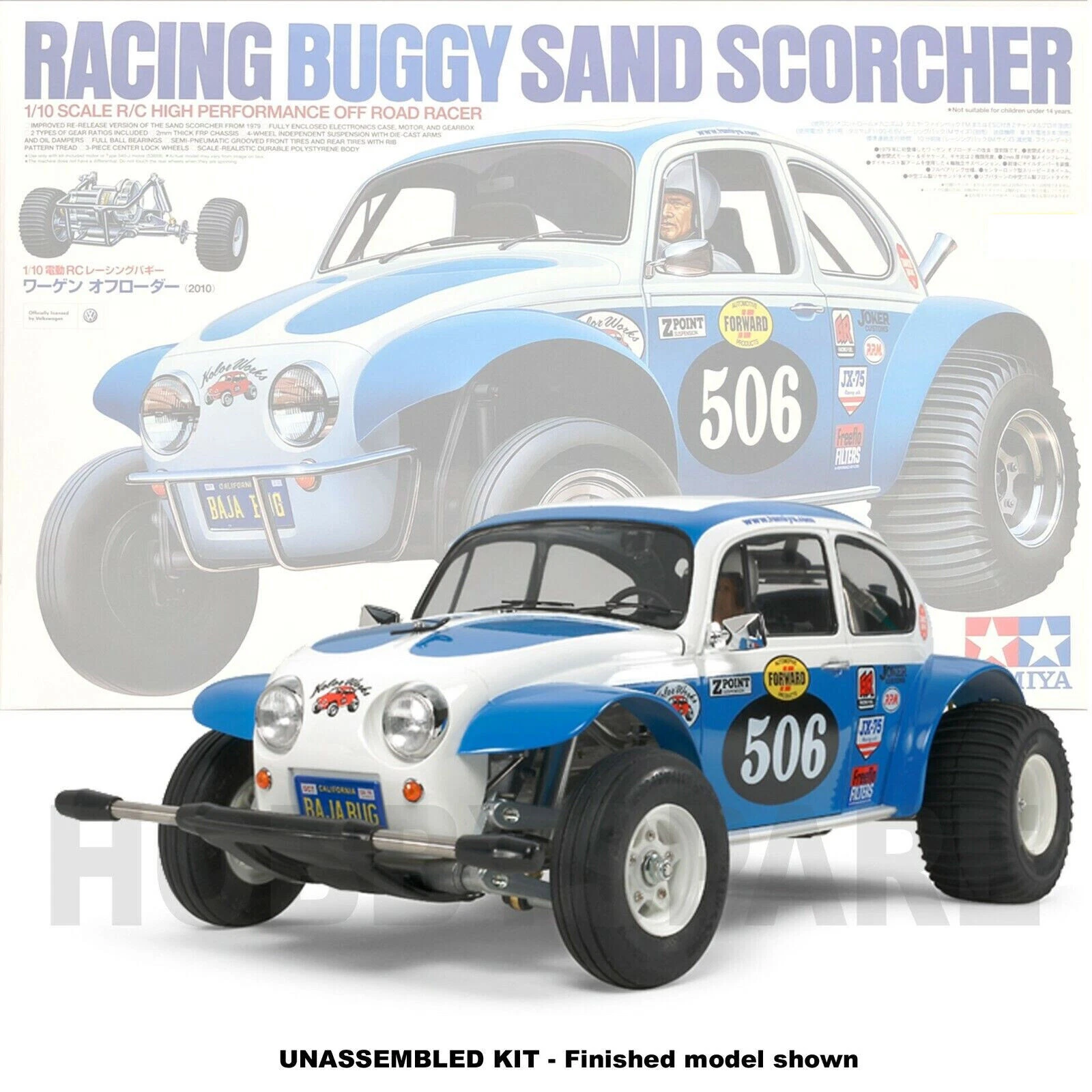 NEW TAMIYA 1:10 SAND SCORCHER OFF ROAD VW BUGGY 2010 RETRO RC KIT 58452 - Picture 8 of 8