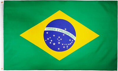 Large Flag of Brazil by Anley, 3' x 5' Flag, ''Ordem e Progresso, 