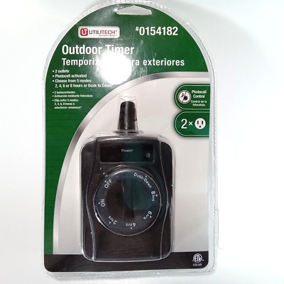 Prime Light Sensing Outdoor Countdown On/Off Timer with 7 Settings (Utilitech)