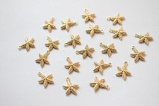 6pcs Gold Starfish Charm,18K Gold Plated Brass Starfish Pendan,Ocean Charms