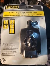 Defiant Outdoor Timer 15 Amp 24-Hour Plug-In Mechanical Dusk-Dawn