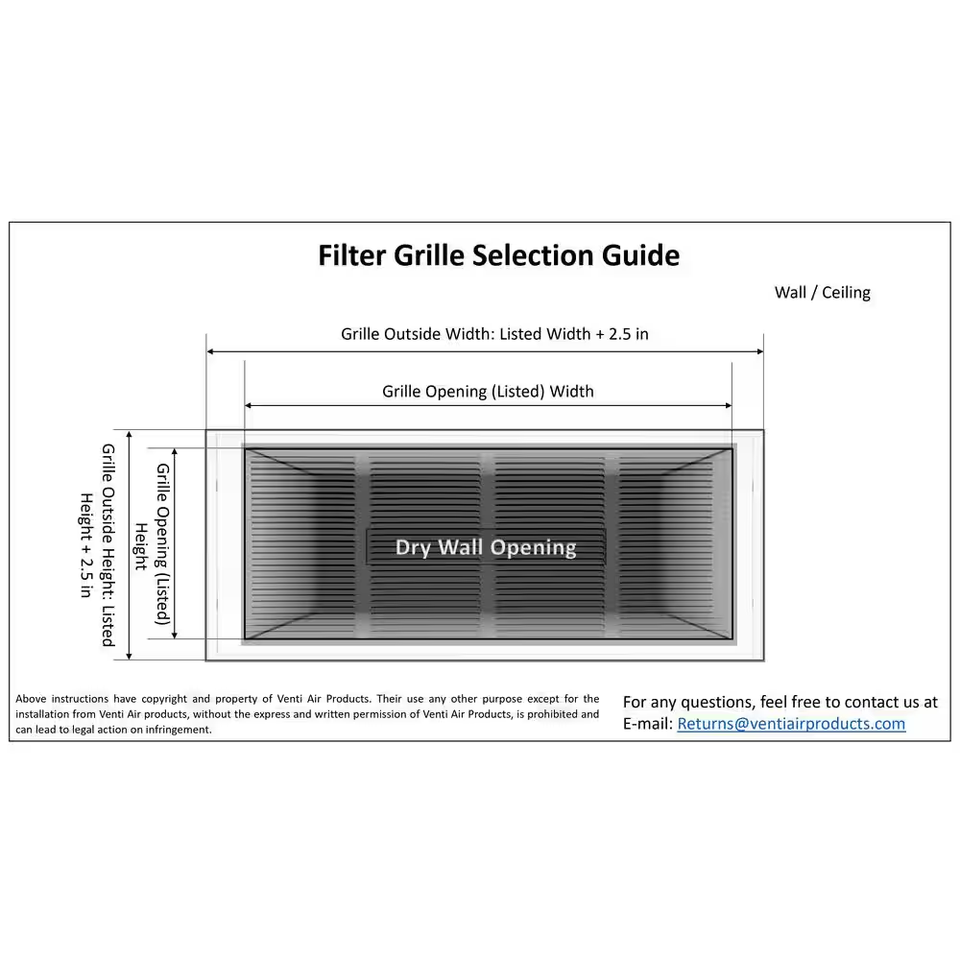 25 In. Wide X 14 In. High Return Air Filter Grille of Steel in White eBay