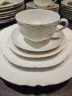 Setting For 8 Antique Haviland Limoges White Ranson With Serving Pieces — photo 9