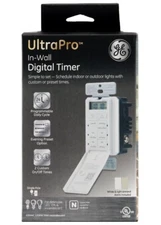 UltraPro In-Wall Digital Timer Simple to Set Schedule Indoor or Outdoor Lights