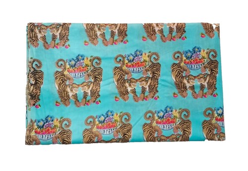 Dessus de Lit en Coton Ivoire Beige et Bleu 240 x 260 cm Dessus de Lit en Coton Ivoire Beige et Bleu 240 x 260 cm