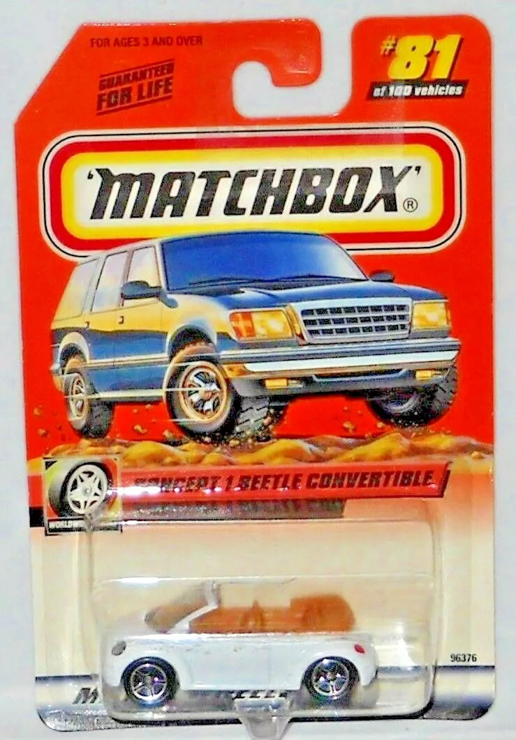MATCHBOX TREASURE HUNT MB 2000 LOGO CONCEPT 1 BEETLE CONVERTIBLE
