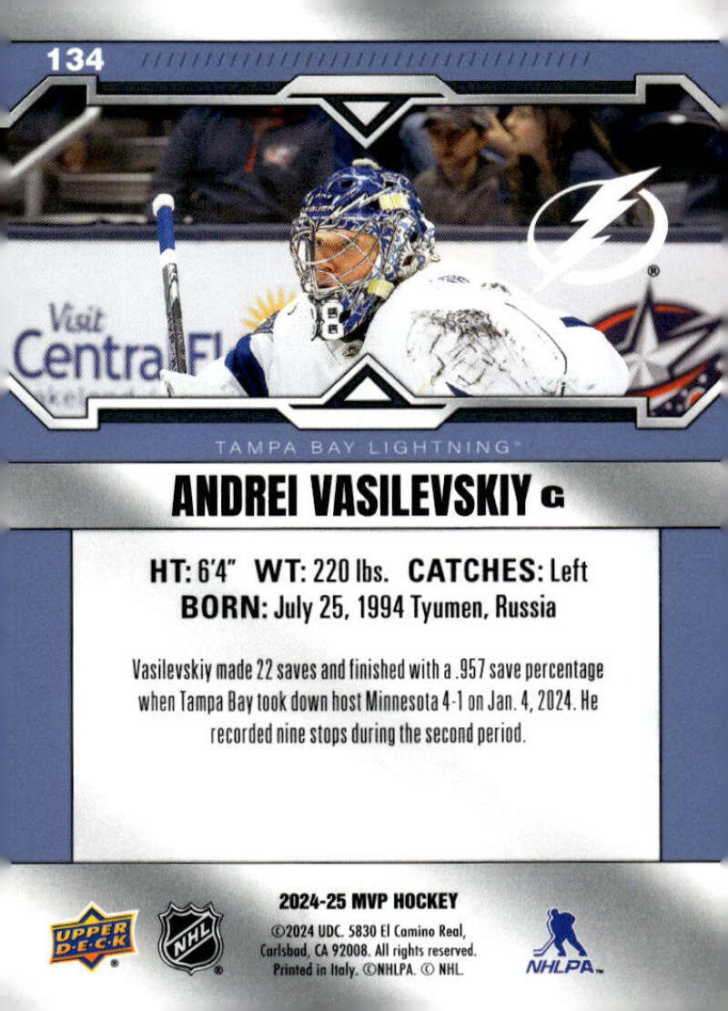 ANDREI VASILEVSKIY 2024-25 Upper Deck MVP #134 NHL Lightning