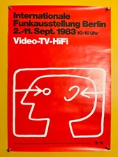 VTG Original Internationale Funkausstellung Berlin 1983 Poster Video TV HiFi HTF