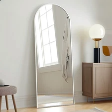 Prywot Arched Floor Mirror, 57 "x 20" Full Length Mirror Wall Mirrors Hanging or