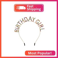 AOPRIE Hairband Birthday Tiara for Women Girls Happy Birthday Princess Crown Rhi