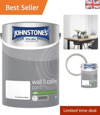 5L Brilliant White Vinyl Silk Emulsion Paint - Fast Drying for Easy Application 5.40 per litre