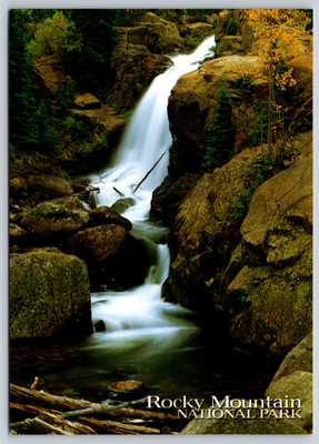 Postcard Alberta Falls on Glacier Creek RMNP Colorado