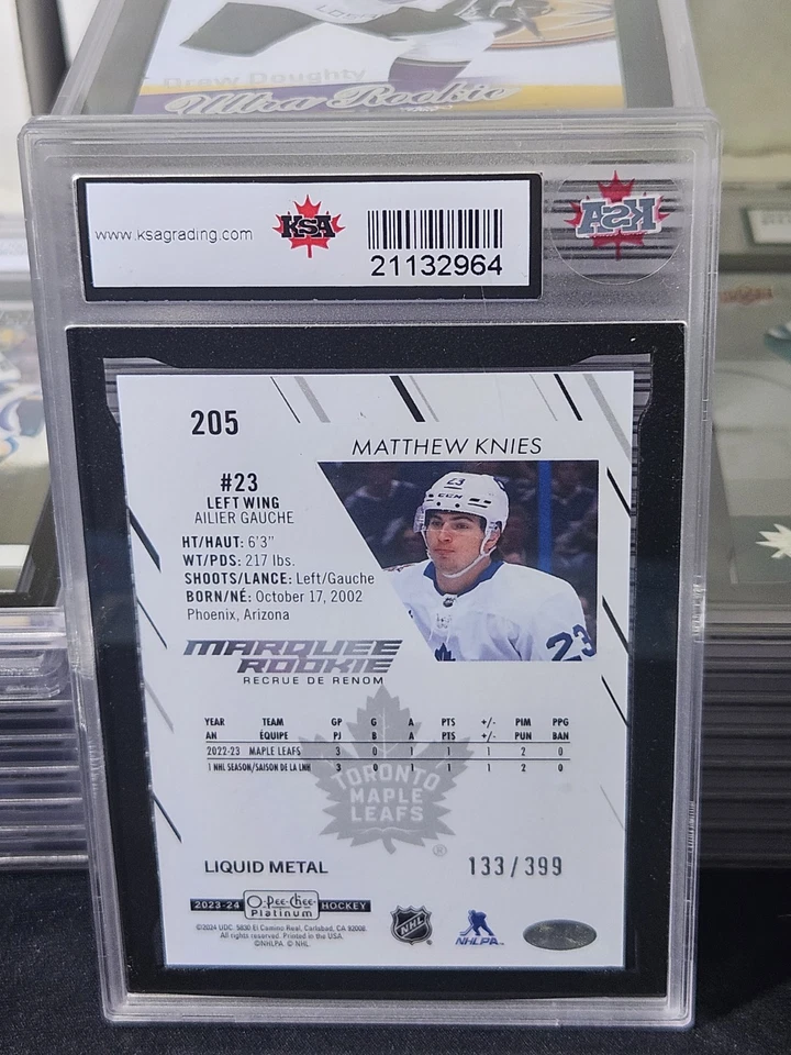 23-24 OPC Platinum Matthew Knies Marquee Rookie Liquid Metal #/399 🚨🚨🚨 KSA 10 - Image 2 of 3