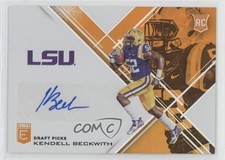 2017 Panini Elite Draft Picks Aspirations Orange Kendell Beckwith #242 Auto s6o