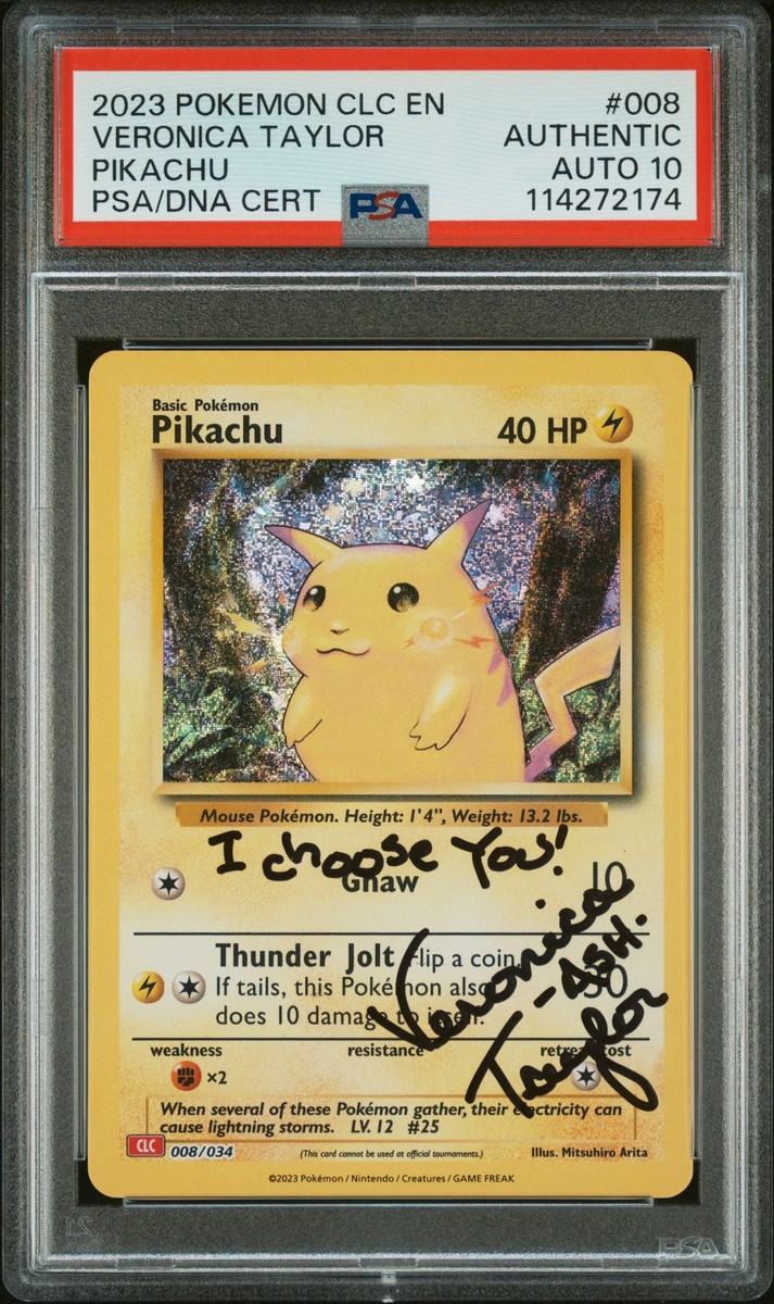 PSA 10 Pikachu #008 Veronica Taylor Autograph 2023 Game Classic