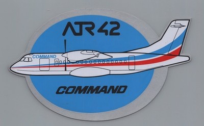 Command Airways ATR-42 Airline Aufkleber Vintage Original Label USA