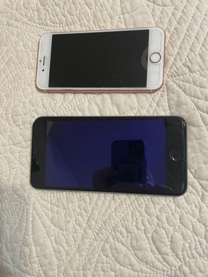 Apple IPHONE 6S AND 6S+  two phones rose gold and silver