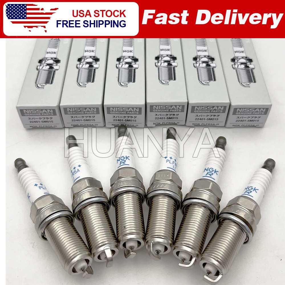 6pc Iridium Spark Plugs PLFR5A11 For NGK Infiniti VQ35 VQ40 3.5L 4.0 22401-5M015