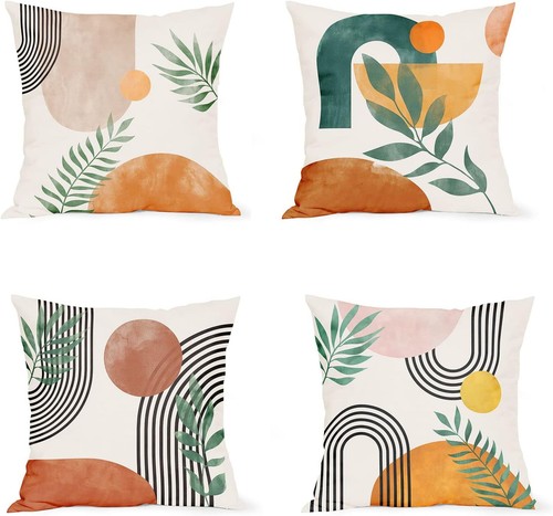 Mid Century Modern Throw Pillows 18" x (Pack of 4), Boho4 - Picture 1 of 7