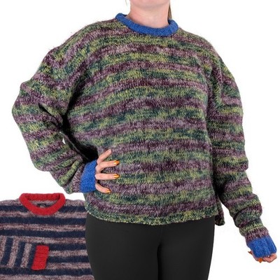 Brain Dead Alpaca Stripe Knit Sweater, Women's Oversized Fit MSRP