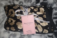 Juicy Couture 2 Piece Leopard Hand Towel Set Cheetah