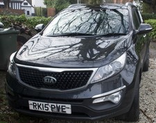 Black Kia Sportage 2015 1.6 Diesel Manual 5 Door SUV Spares Or Repairs