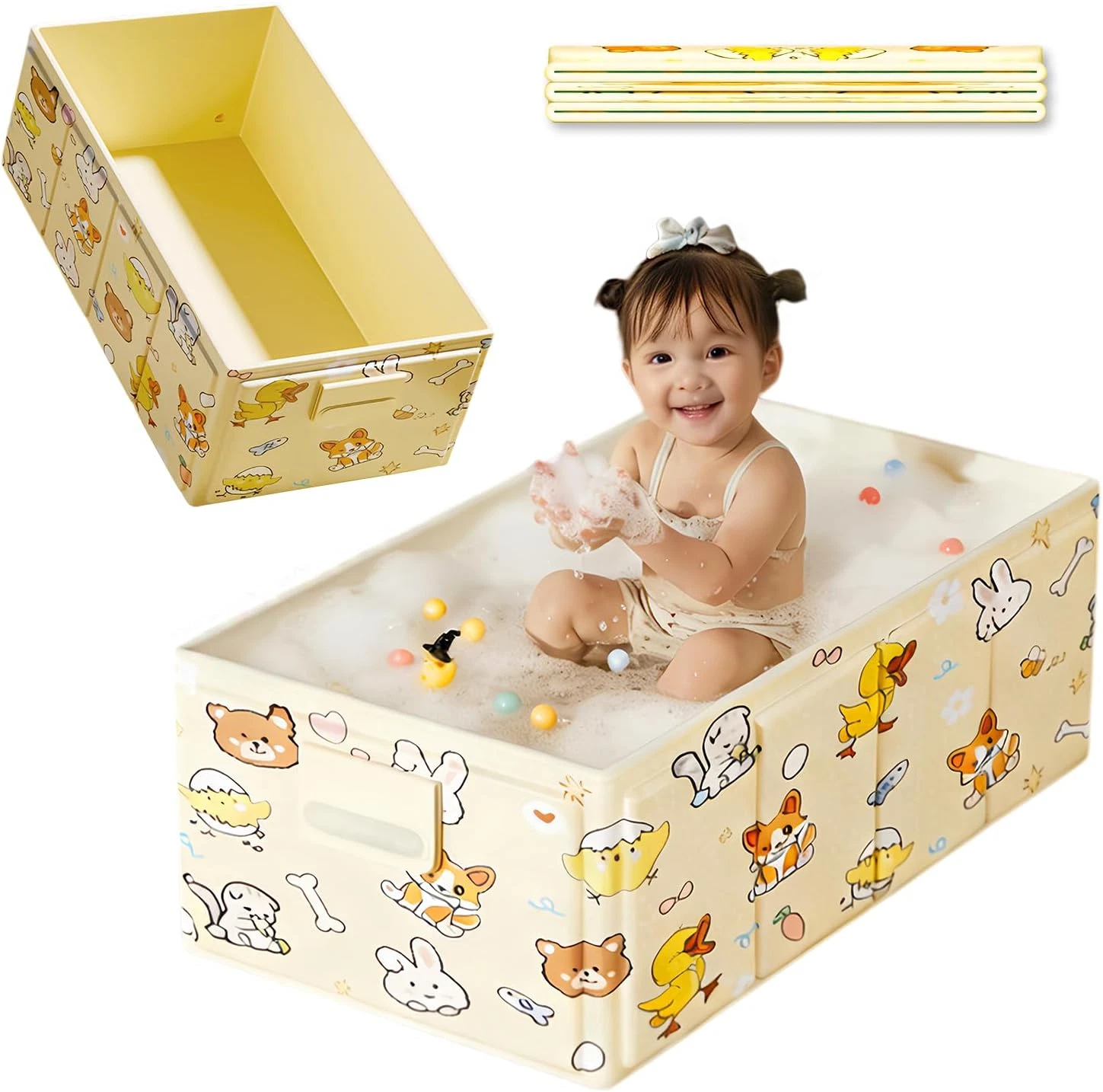 Portable Baby Bath Tub, Collapsible Bathtub, Toddler Bathtub with Drain Plug, fo
Opens in a new wind