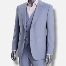 Tayion Collection Men's Blue Classic Fit Suit Jacket Size-46R