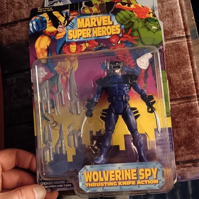 1997 Toy Biz Marvel Super Heroes Wolverine Spy MOC Thrusting Knife Action