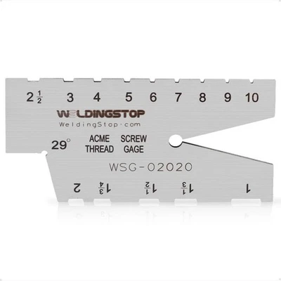 WELDINGSTOP ACME SCREW THREAD GAUGE 29 DEGREE GRINDING GAGE TOOL Laser Engraving S/S