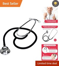 Precision Dual Head Stethoscope in Black - Ideal for All Medical Professionals