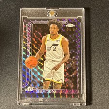 Topps 2025 Chrome Collin Sexton Black Geometric Refractor /10 #210 Utah Jazz