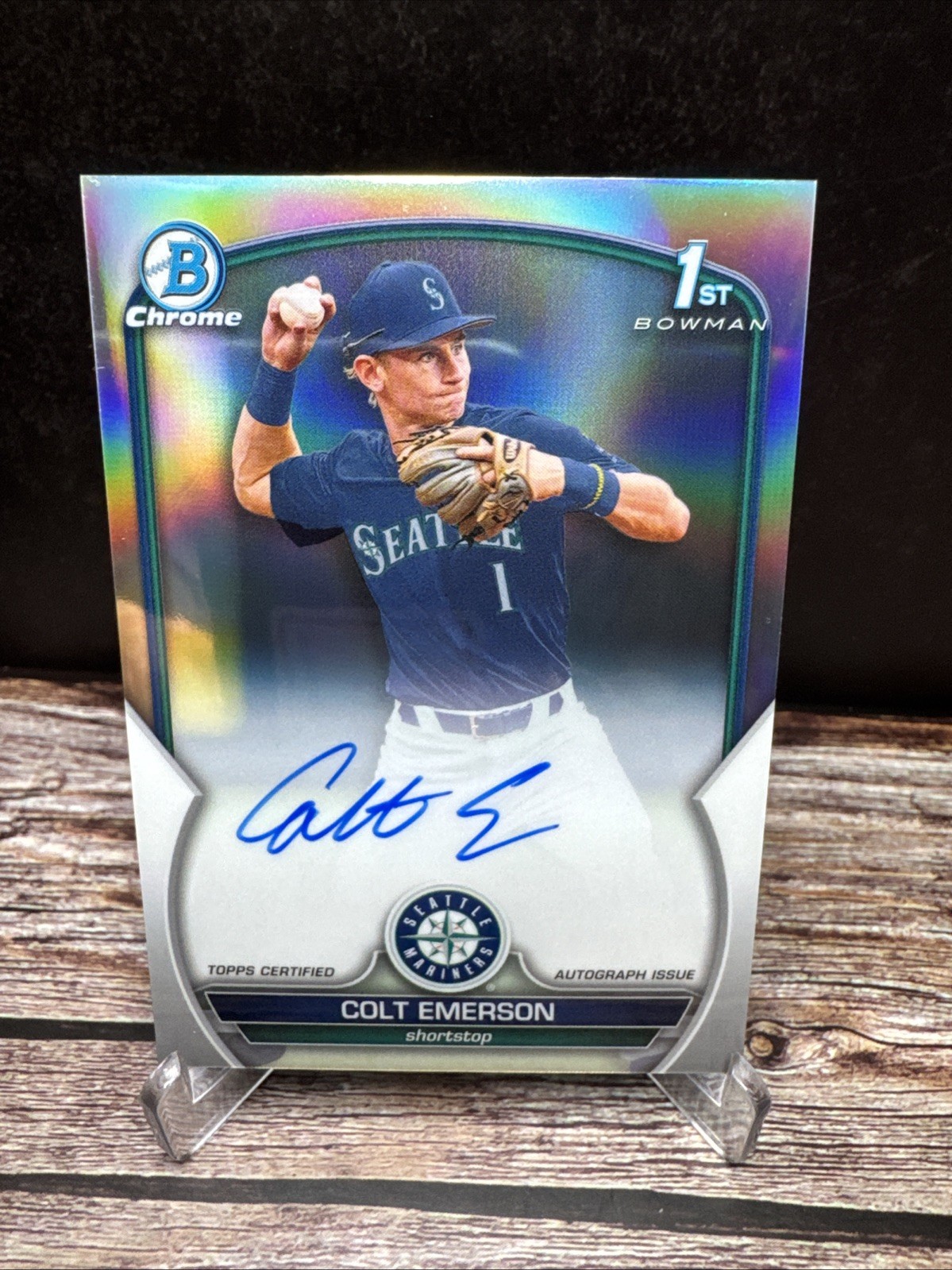2023 Bowman Draft Colt Emerson Chrome Prospect Refractor Auto /499 #CDA-CE (RC)