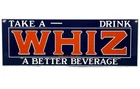 VINTAGE WHIZ COLA PORCELAIN SIGN GAS STATION SODA POP SPRITE COCA PEPSI DEW