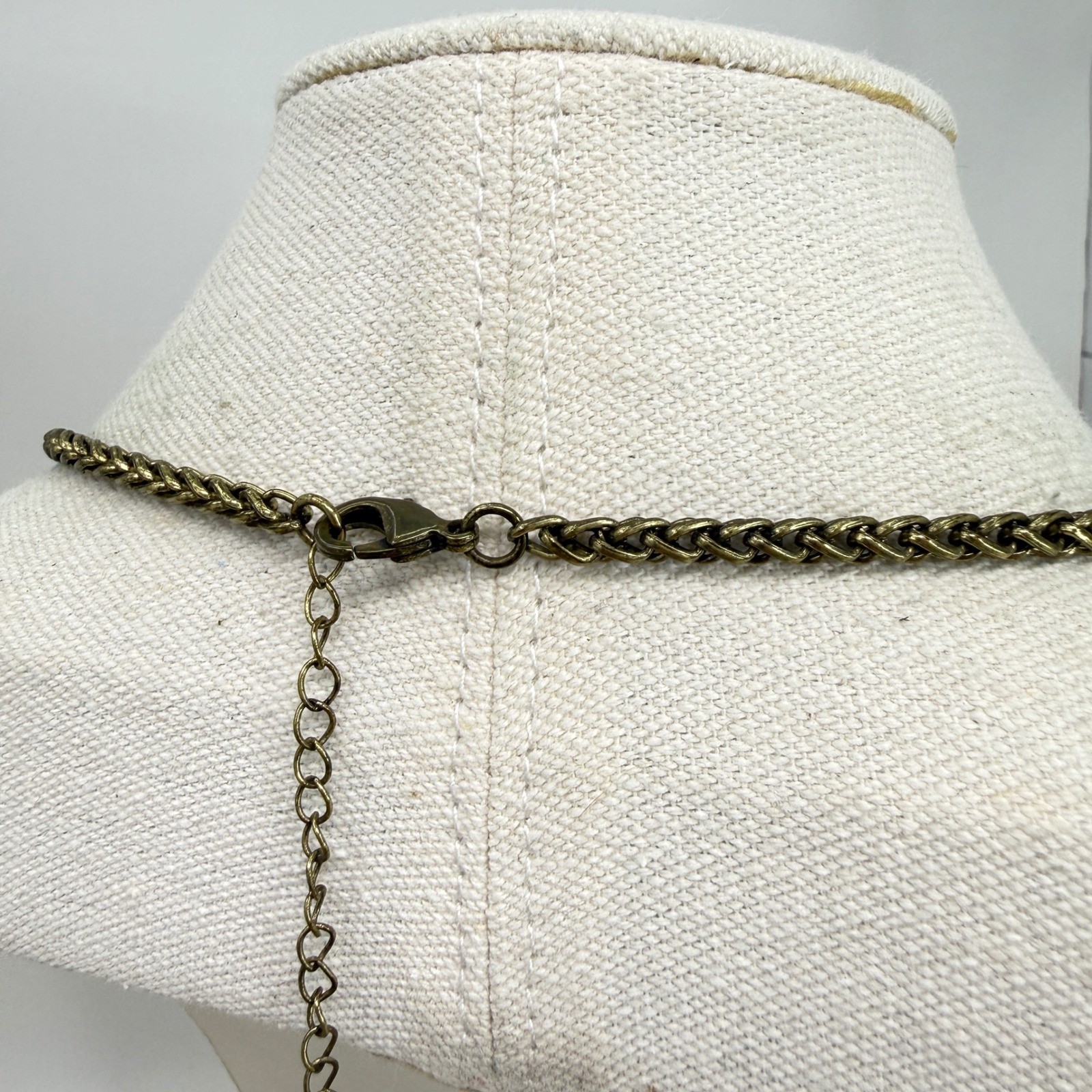 Statement Bib Necklace Multi Color Rhinestone Gem… - image 6