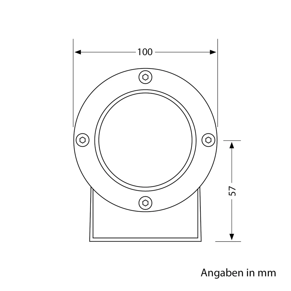 LED Gartenstrahler DUK schwarz für außen, Aluminium, IP65, inkl. GU10 Lampe - Bild 3 von 4