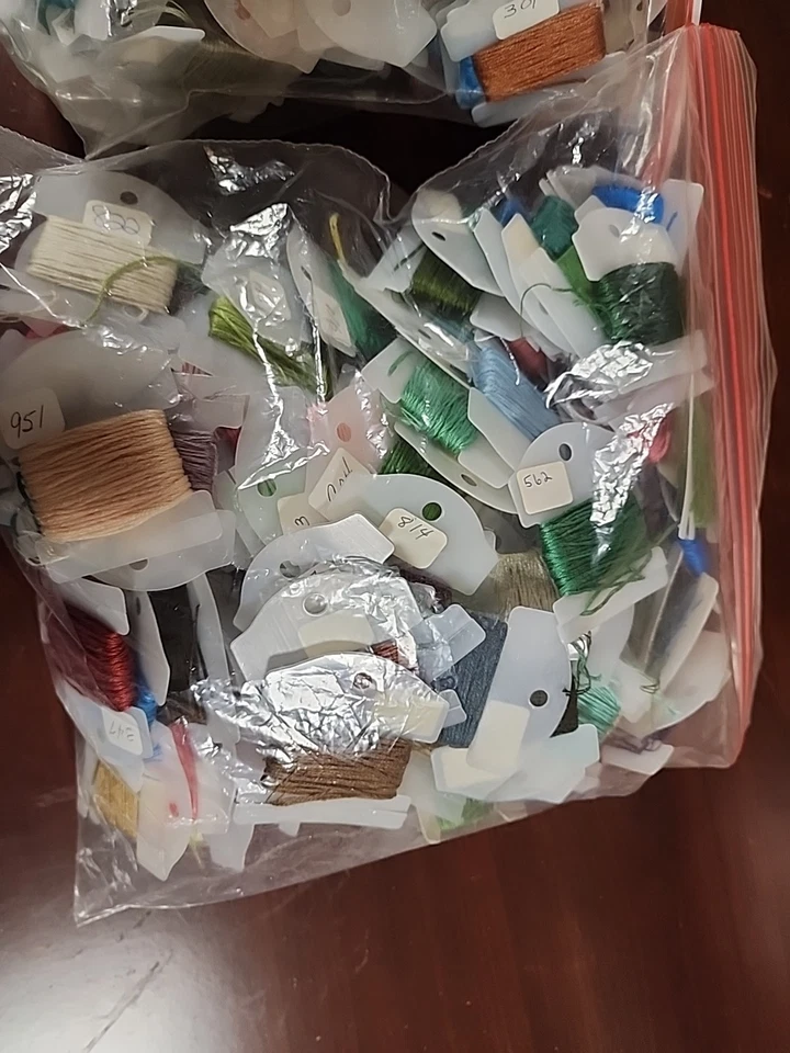 295 DMC Embroidery Floss Lot Bobbins - Image 2 of 3