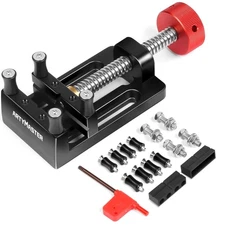 Mini Drill Press Vise with Rubber Soft Jaws, 0-2.48" Clamping Range Mini Vice...