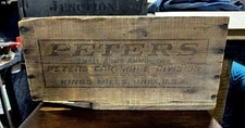 Rare Peters 410 ga. Shotgun Shell Ammo Box Wood Crate 500 Count Kings Mill Ohio