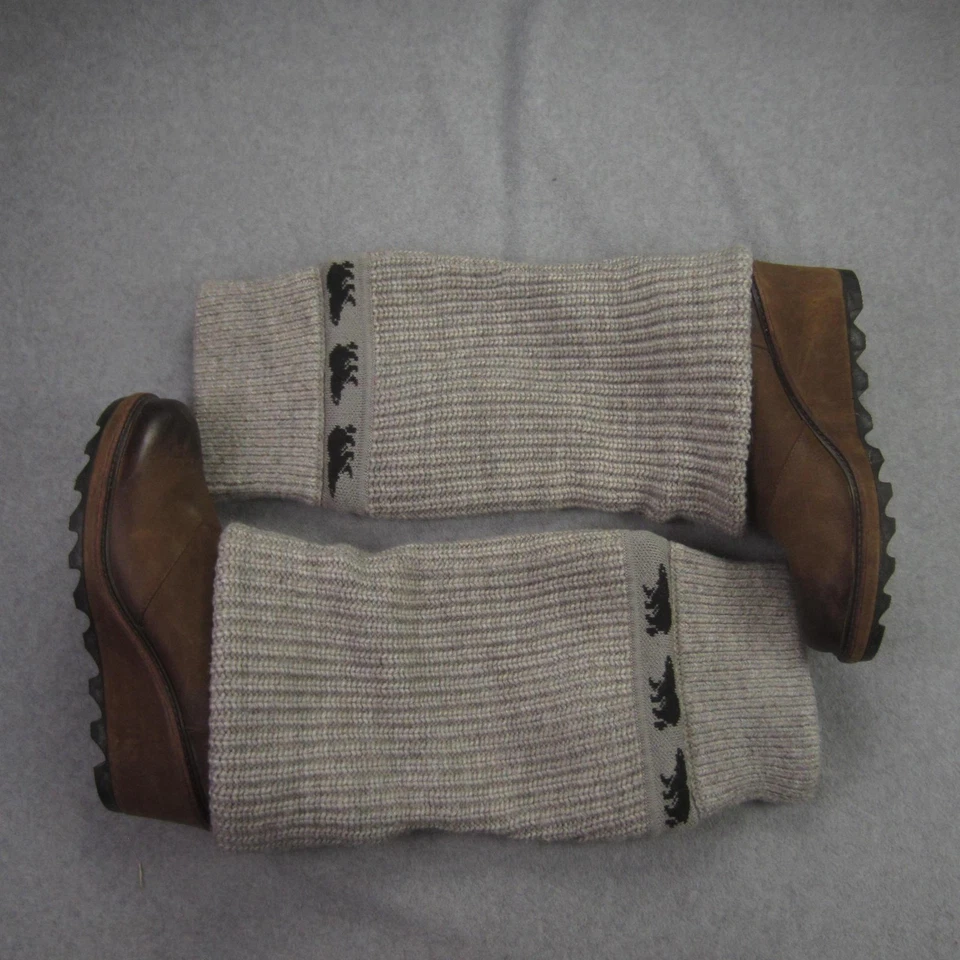 Sorel Botas Mujer 11 Marrón Cuero Tejido Puño Oso Slouch Pull On NL1773-200 Foto 4 de 4