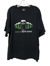 Guinness Draught Green With Envy Black Shirt  Logo Beer Ireland Mens Size Large