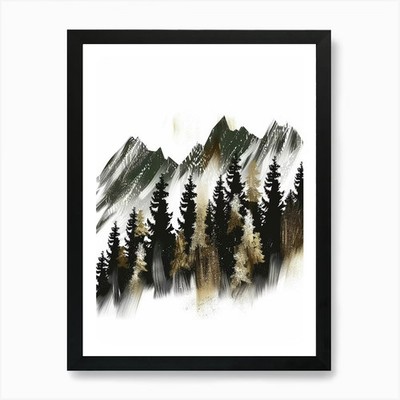 Von Kiefern Kunstdruck gerahmt Wandbild Poster Leinwanddruck Bild