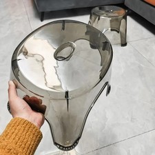 Acrylic Shower Stool Shoe Changing Stool Non Slip Clear Seat for Kithchen