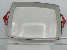 Vtg DANSK Kobenstyle FRANCE Red Enamel Large Baking Pan Casserole Dish