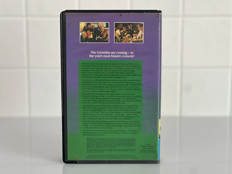 Gremlins (1985) VHS Horror Comedy Big Box Warner Home Video - Image 2 of 4