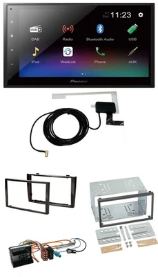 Pioneer DAB MP3 Bluetooth 2DIN USB Autoradio für Peugeot 308 2007-09 schwarz - Bild 1 von 4