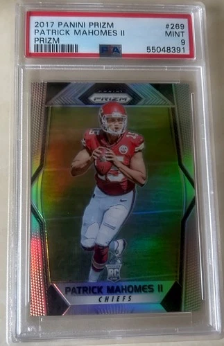 2017 Panini Silver Prizm #269 Patrick Mahomes II Chiefs RC Rookie PSA 9 MINT
