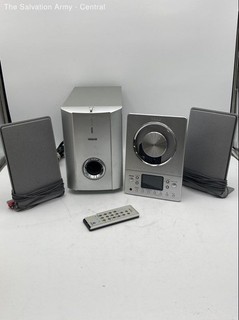 Teac CD X8 Silver FM/AM Micro Hi Fi Compact Shelf Stereo System With Remote
