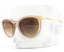 Michael Kors Brisbane Sunglasses Pale Gold on Crystal Brown MK1077 101413 w/case